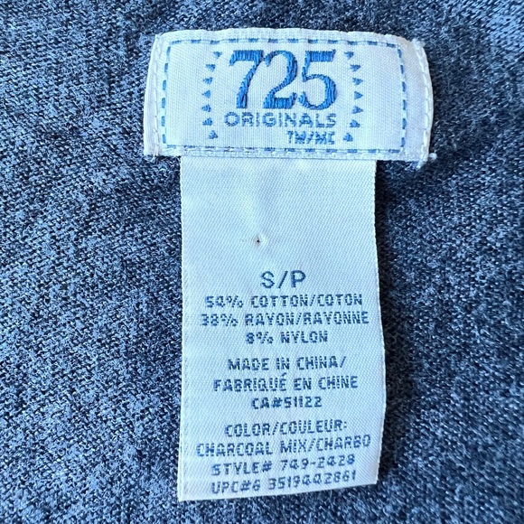 Vintage 725 Originals Womens Charcoal Cozy Core Coquette Ruffled Sleeve Cardigan - Picture 3 of 11